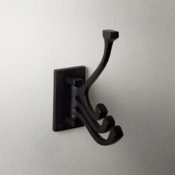 Black 3-Prong Swivel Towel Hook