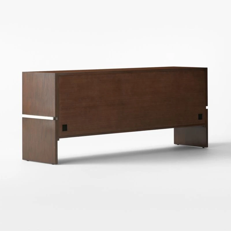Altea White Vellum And Walnut Wood Media Console - Image 6