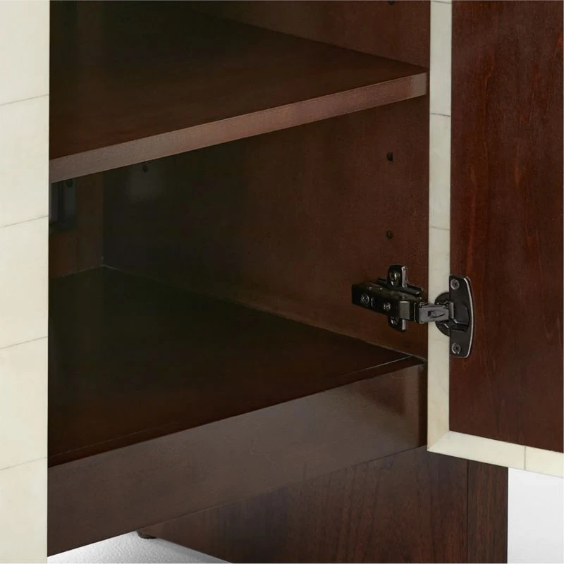 Altea White Vellum And Walnut Wood Media Console - Image 7