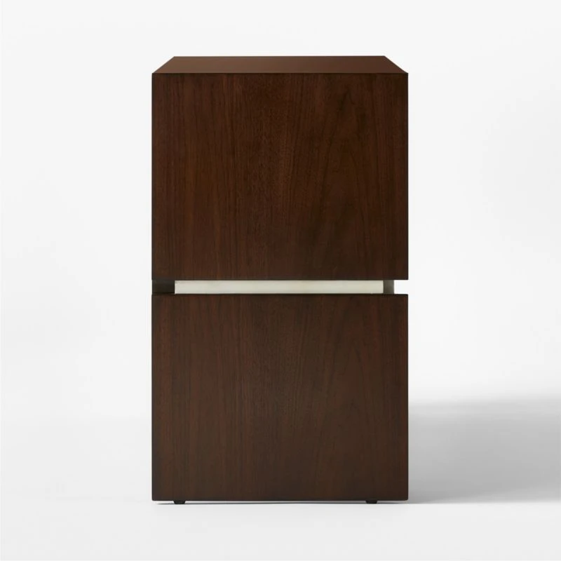 Altea White Vellum And Walnut Wood Media Console - Image 5