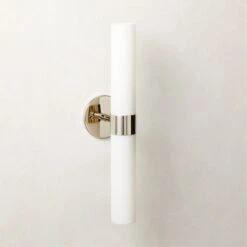 Amie Polished Nickel Wall Sconce Light