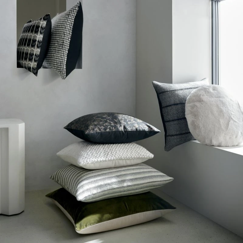 Harlee Round Ivory White Throw Pillow 16" - Image 7