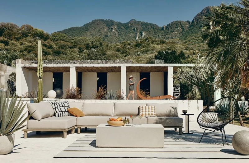 Baixa 3-Piece Wood Outdoor Patio Sectional Sofa - Image 2