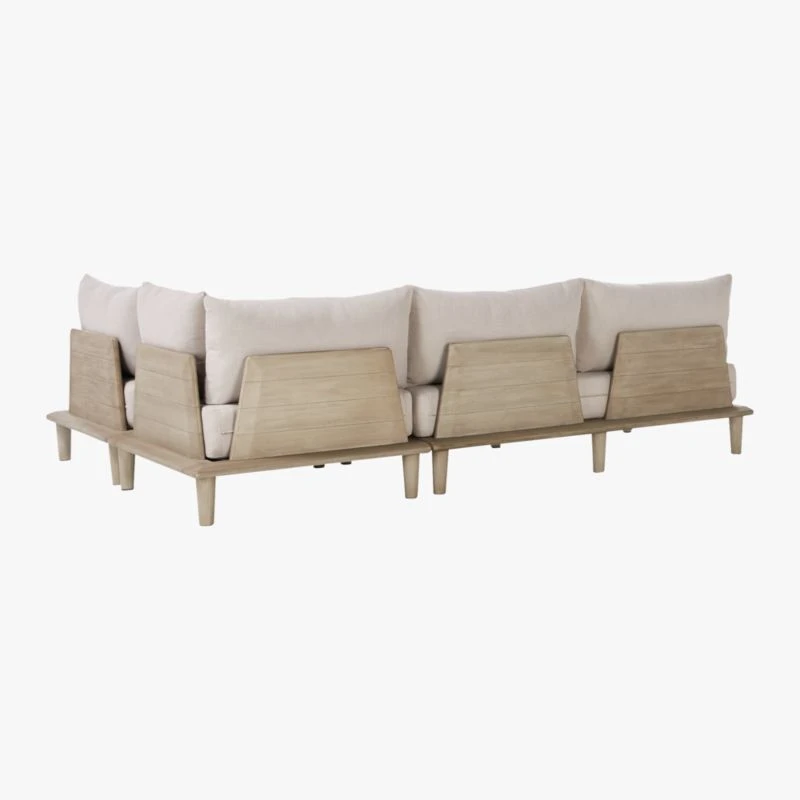 Baixa 3-Piece Wood Outdoor Patio Sectional Sofa - Image 6