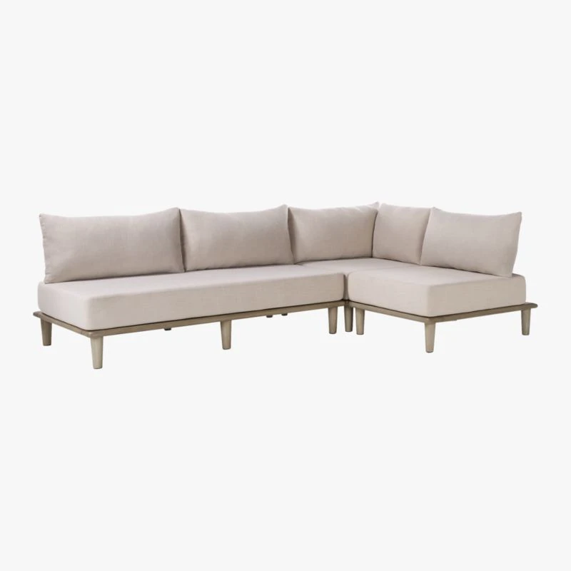 Baixa 3-Piece Wood Outdoor Patio Sectional Sofa - Image 4
