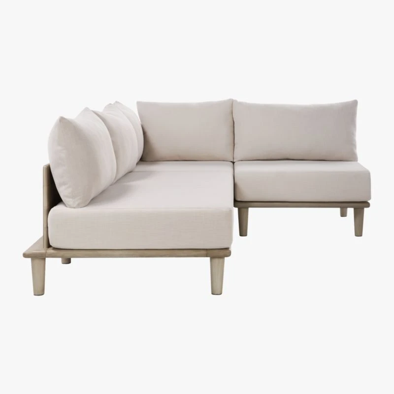 Baixa 3-Piece Wood Outdoor Patio Sectional Sofa - Image 5