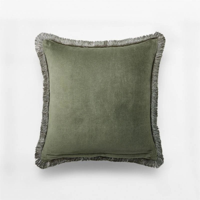 Bettie Forest Green Throw Pillow With Down-Alternative Insert 16" - Image 2