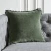 Bettie Forest Green Throw Pillow With Down-Alternative Insert 16"