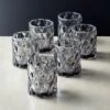 Betty Smoked Glass Tealight Candle Holders Set Of 6