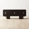 Bishop Black Ebonized Oak Wood Credenza