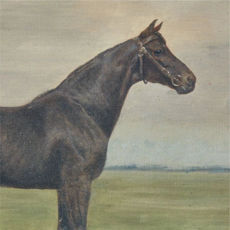 Black Horse' Framed Oil Painting Reproduction 18''x22'' - Image 2