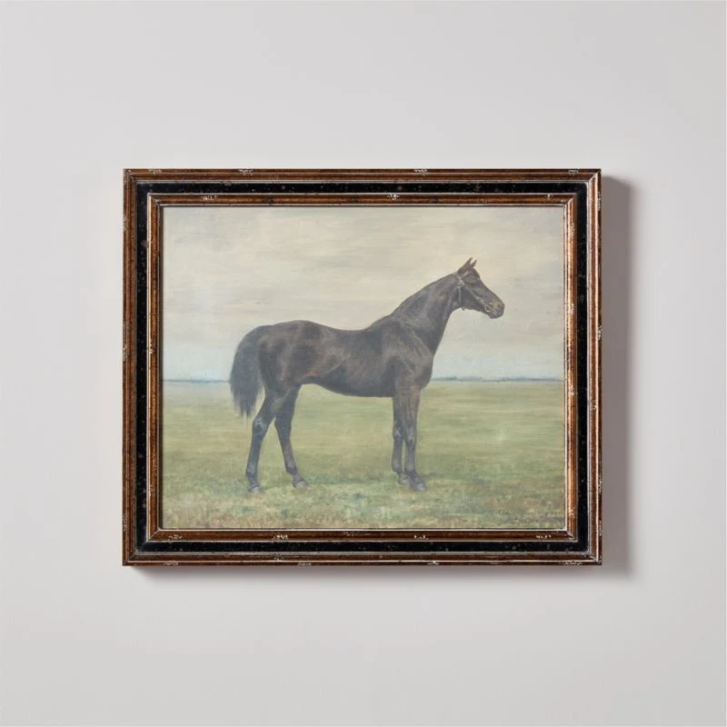 Black Horse' Framed Oil Painting Reproduction 18''x22''