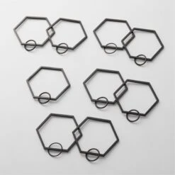 Bolt Matte Black Curtain Rings Set Of 9