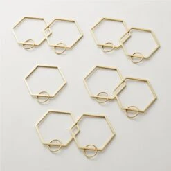 Bolt Polished Brass Curtain Rings Set Of 9