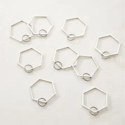 Bolt Polished Nickel Curtain Rings Set Of 9