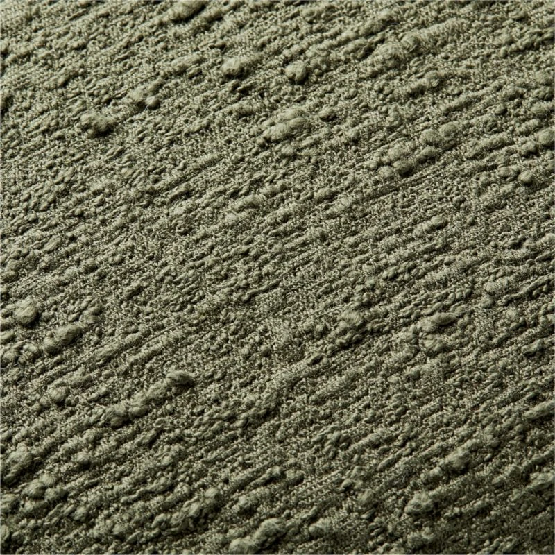 Forest Green Boucle Throw Pillow With Down-Alternative Insert 23" - Image 2