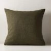 Forest Green Boucle Throw Pillow With Down-Alternative Insert 23"