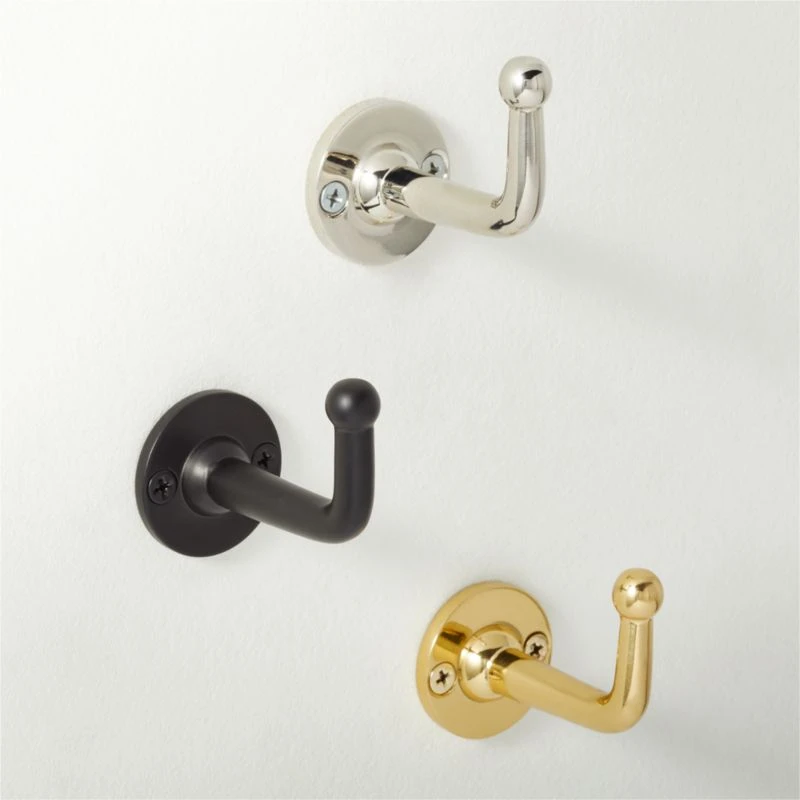 Boule-Inspired Polished Nickel Wall Mount Hook - Image 5