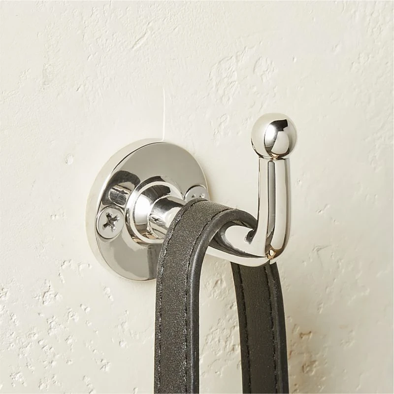 Boule-Inspired Polished Nickel Wall Mount Hook - Image 2