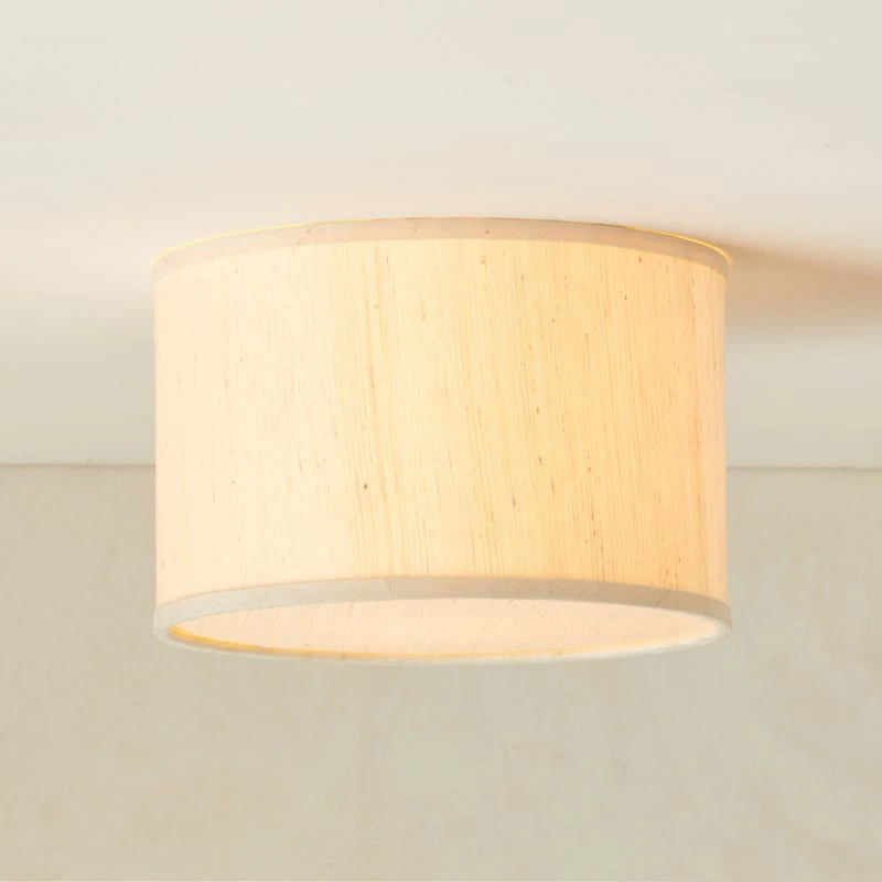 Boum Raw Silk Drum Flush Mount Light 10" - Image 2