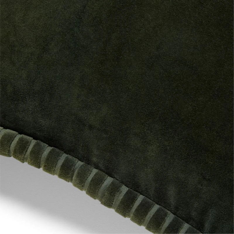 Brye Dark Green Velvet Throw Pillow With Down-Alternative Insert 20'' - Image 2