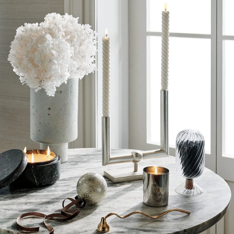 Coraline Silver-Plated Double Taper Candle Holder - Image 6