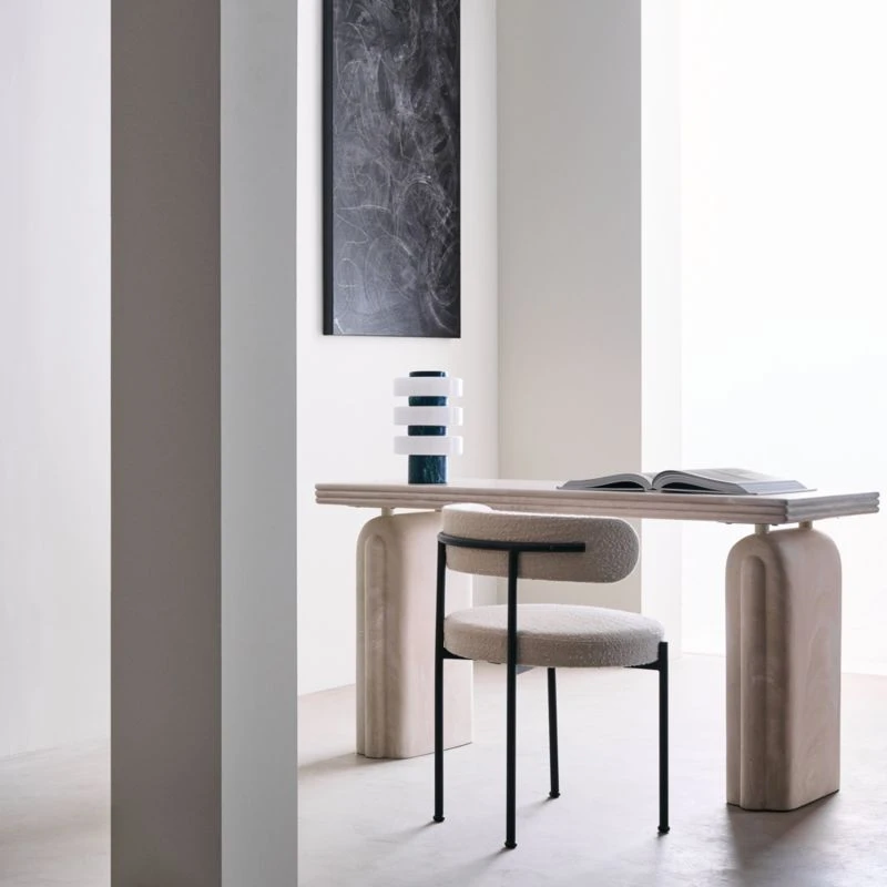 Remoli Swirled Cream Resin Desk - Image 2