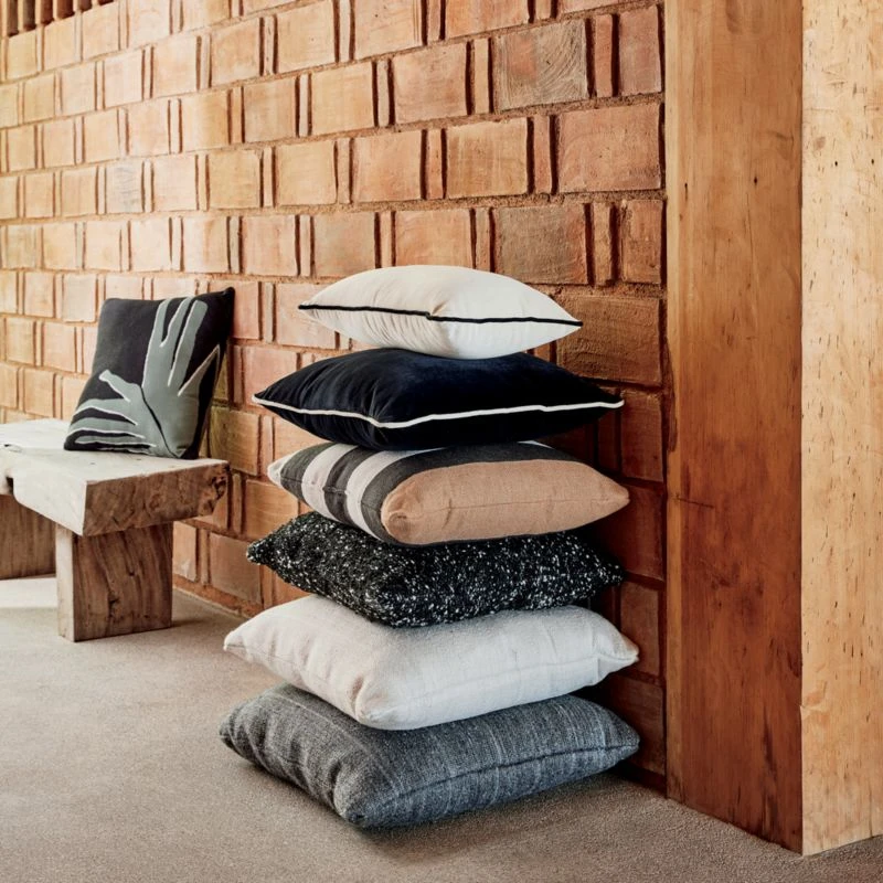 Waverly Ivory White Outdoor Throw Pillow 23" - Image 4