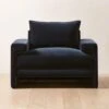 Camden Ink Blue Velvet Lounge Chair