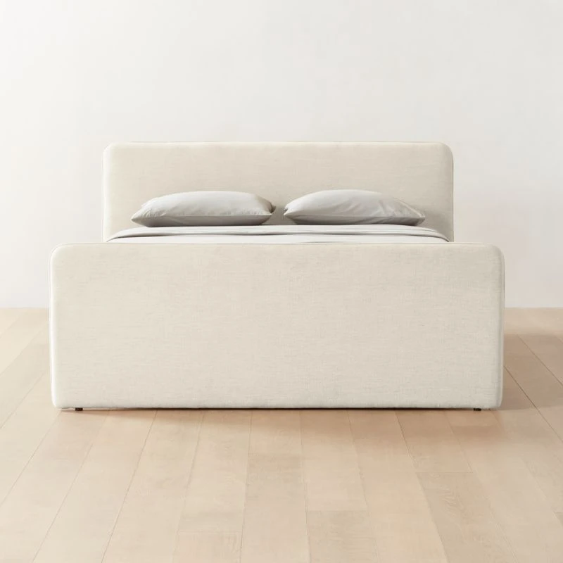 Camerano Cream Upholstered Queen Bed