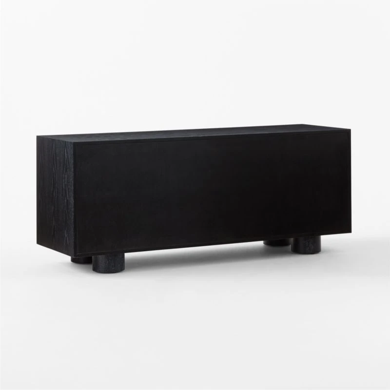 Cantar 4-Drawer Cerused Black Oak Dresser - Image 7