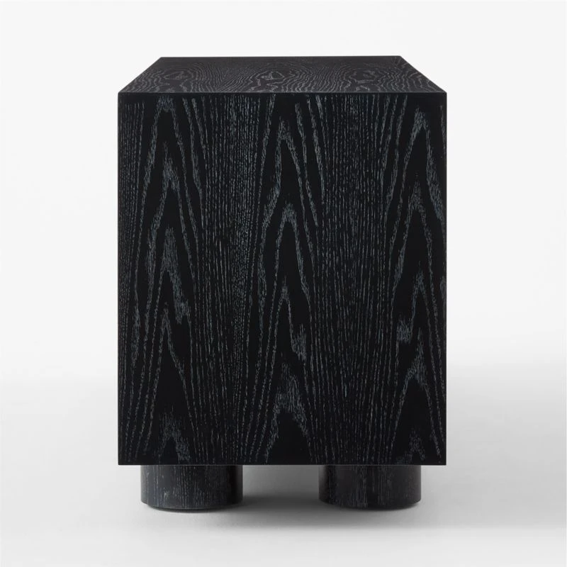 Cantar 4-Drawer Cerused Black Oak Dresser - Image 6