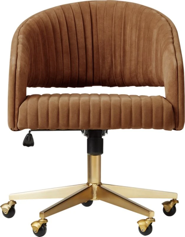 Channel Suede Office Chair - Image 3