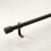 Chase Matte Black Adjustable Curtain Rod 28''-48"