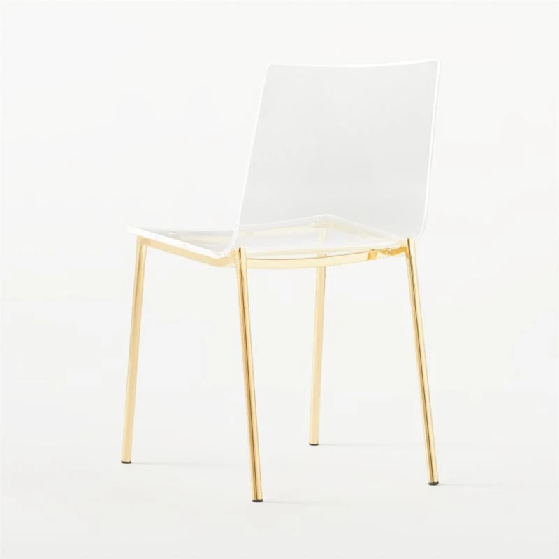 Chiaro Clear Chair Gold Set Of 4 - Image 5