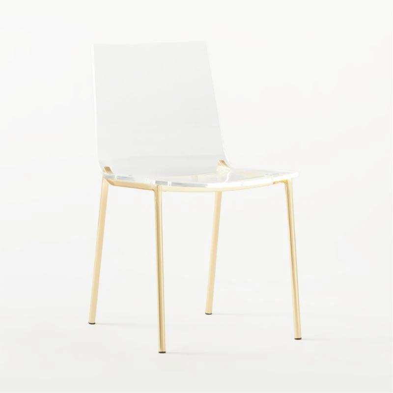 Chiaro Clear Chair Gold Set Of 4 - Image 4