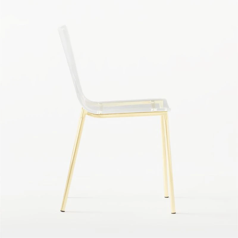 Chiaro Clear Chair Gold Set Of 4 - Image 6