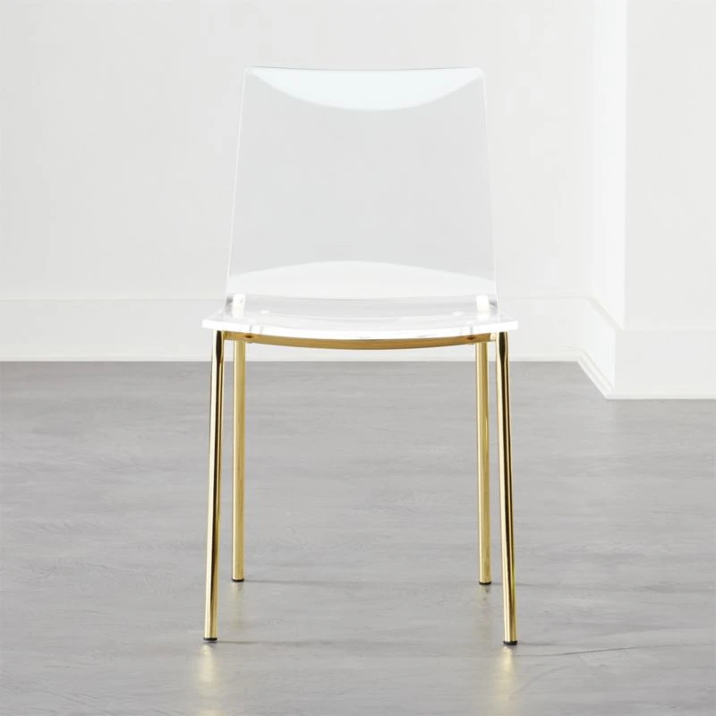 Chiaro Clear Chair Gold Set Of 4