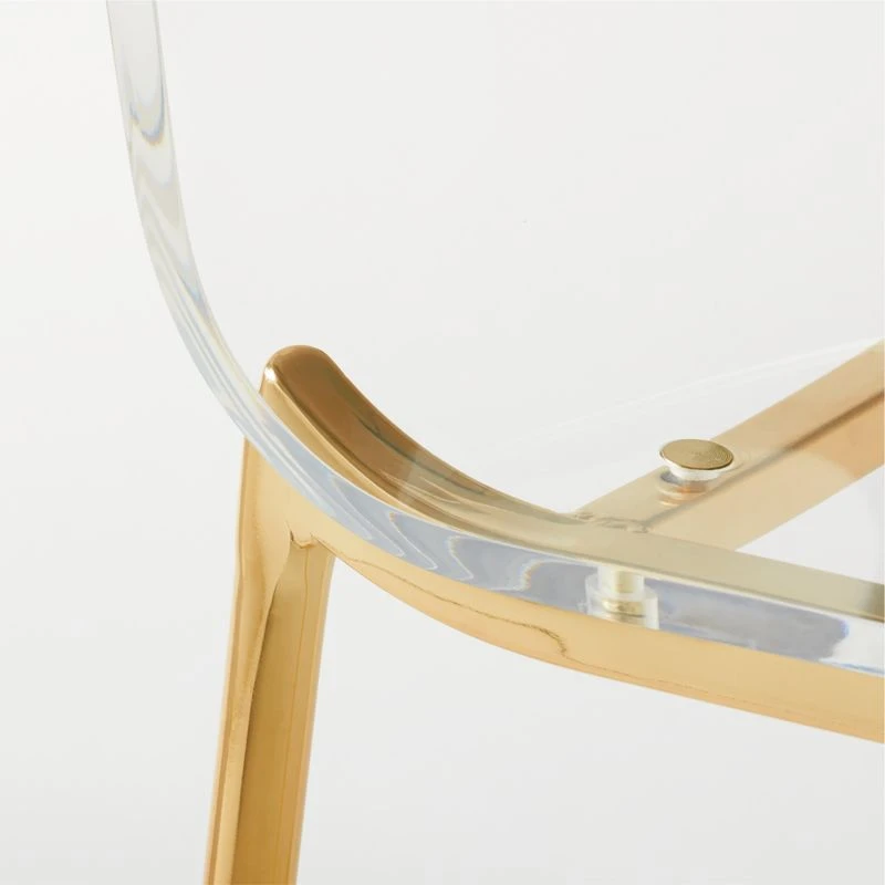 Chiaro Clear Chair Gold Set Of 4 - Image 7