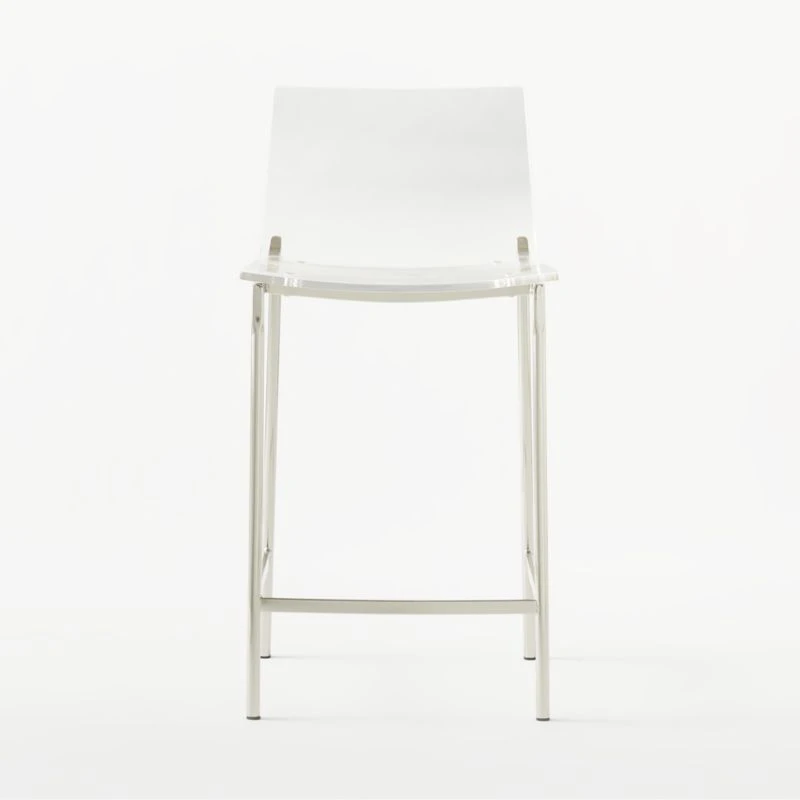 Chiaro Clear Counter Stool Nickel Set Of 2 - Image 3