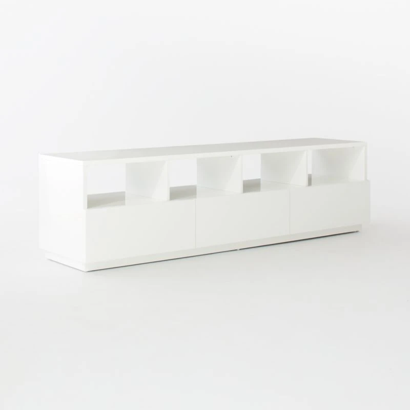 Chill High-Gloss White Media Console 80'' - Image 5