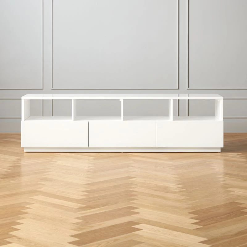 Chill High-Gloss White Media Console 80'' - Image 3