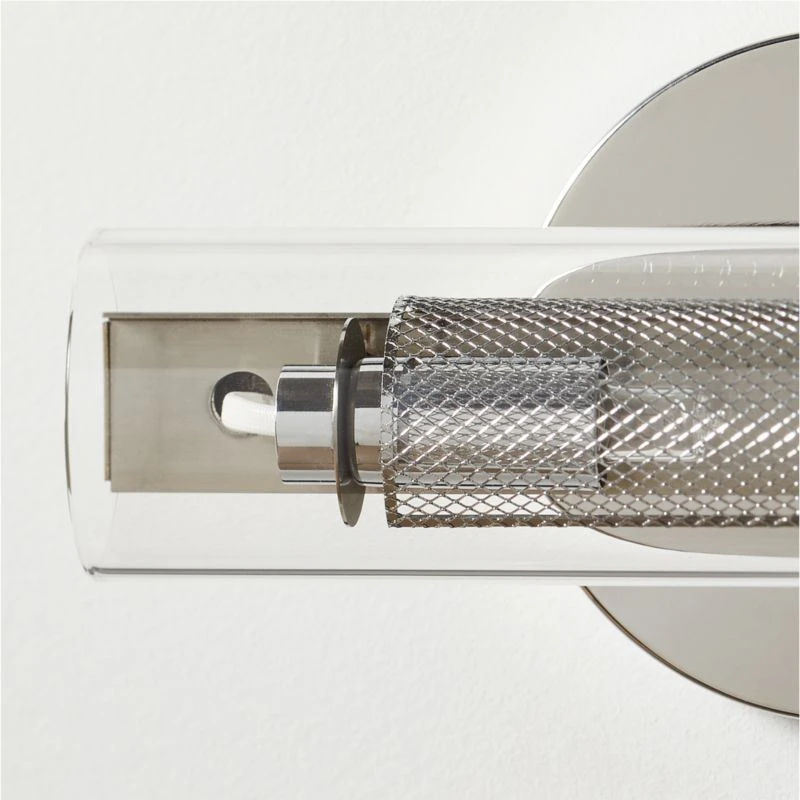 Cilindro Polished Stainless Steel Wall Sconce - Image 4