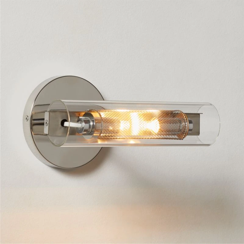 Cilindro Polished Stainless Steel Wall Sconce - Image 2
