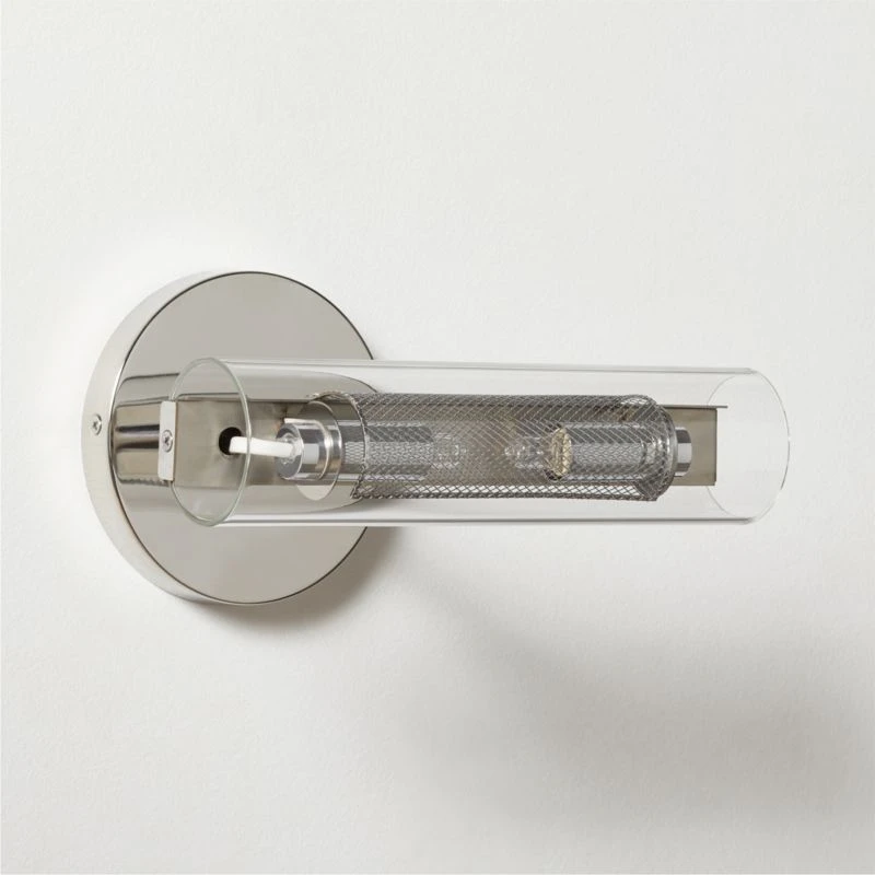 Cilindro Polished Stainless Steel Wall Sconce