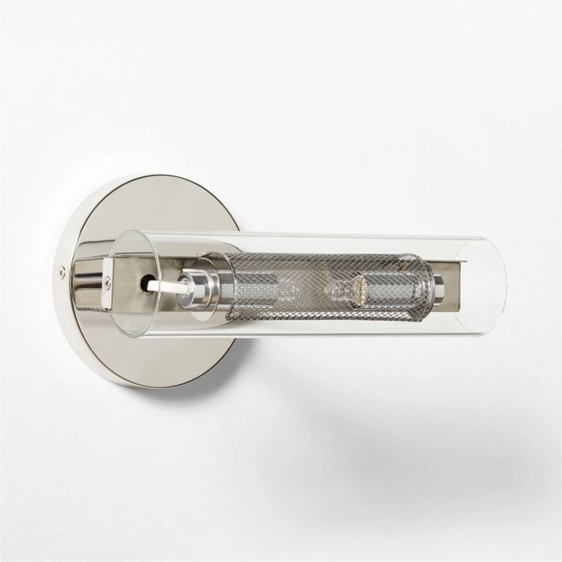 Cilindro Polished Stainless Steel Wall Sconce - Image 3