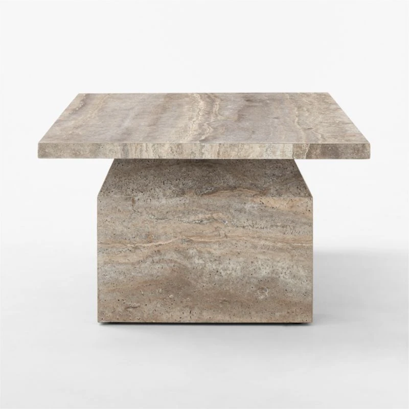 Civita Brown Travertine Coffee Table - Image 5