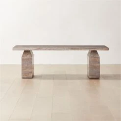 Civita Brown Travertine Coffee Table