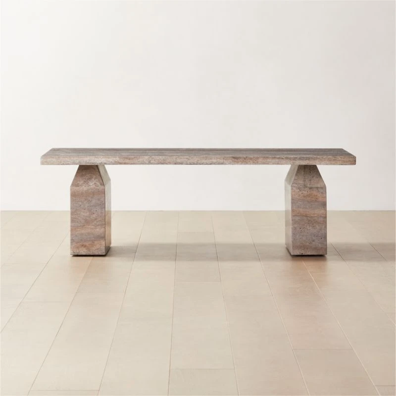 Civita Brown Travertine Coffee Table