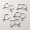 Polished Nickel Curtain Rings With Clips Set Of 9